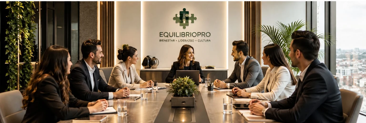 Equipo EquilibrioPro en sala de juntas